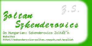 zoltan szkenderovics business card